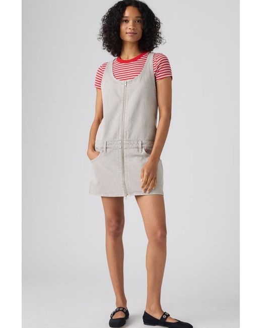 Levi's White Mini Zip Dress