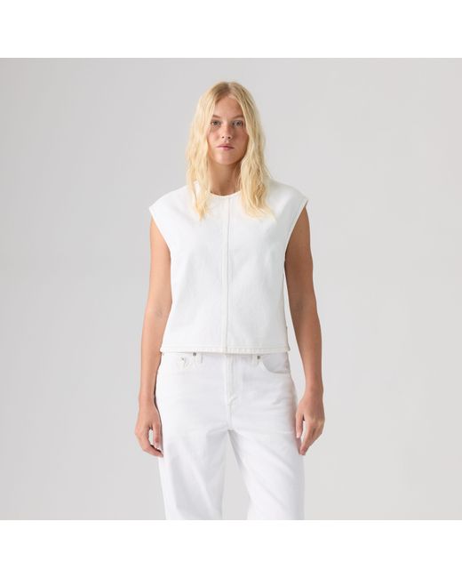 Levi's Denim Tee in het White