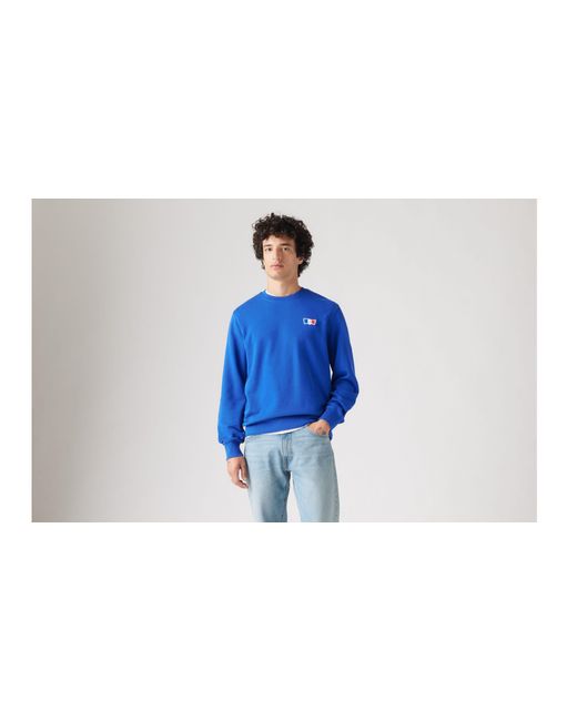 Levi's Blue Original Housemark Crewneck Sweatshirt for men