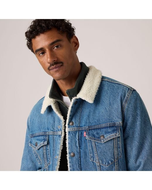Levi's Blue Type Iii Sherpa Trucker Jacket for men