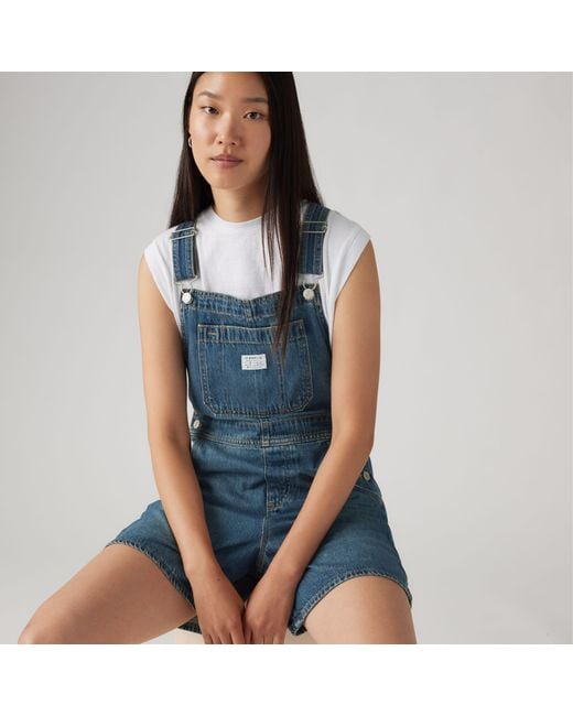 Levi's Blue Utility Lightweight Shortalls