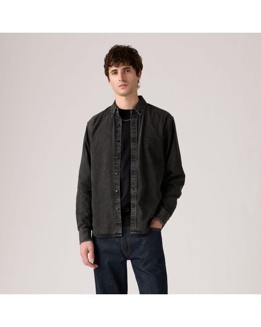 Levi's Gray Authentic Button Down Shirt for men