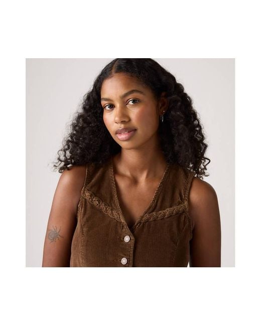 Levi's Braided Vest in het Brown