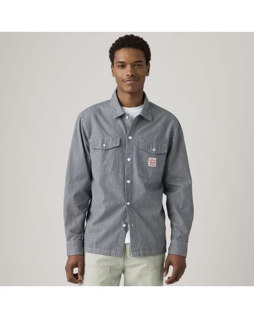 Levi's Blue Long Sleeve Worker Shirt for men