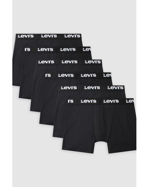 Levi's Blue Repeat Logo Boxer Briefs 6 Pack for men