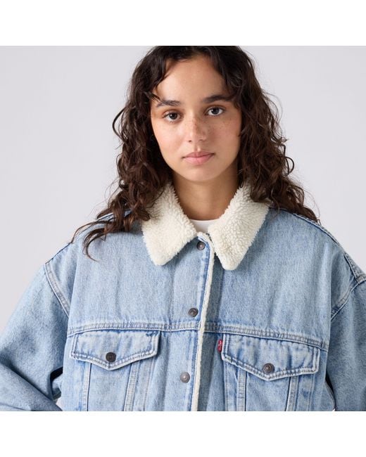 Levi's Blue 90's Sherpa Trucker Jacket