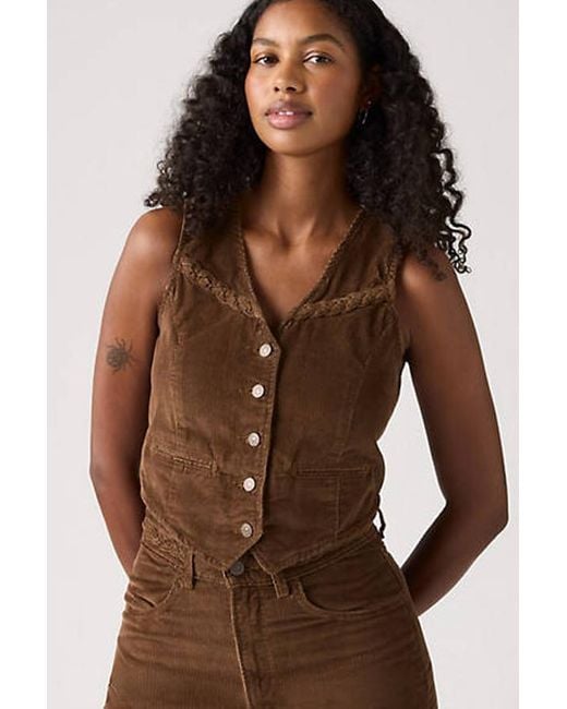 Levi's Braided Vest in het Brown