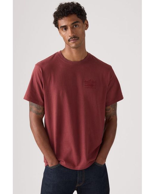 Levi's Red Relaxed Fit Graphic Tee for men