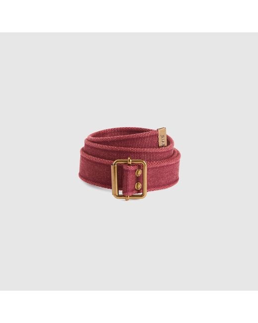 Levi's Red Washed Down Cotton Web Belt for men