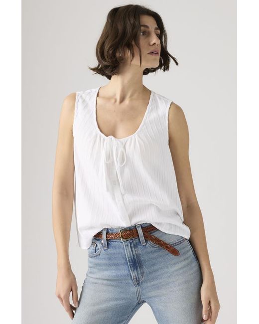 Levi's White Luella Blouse