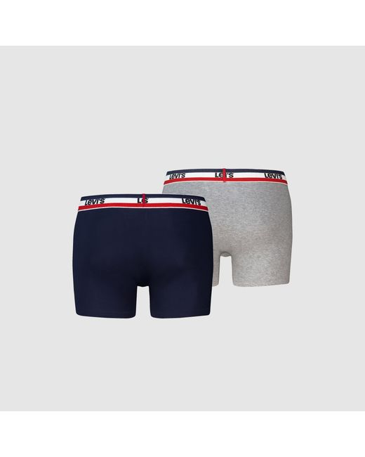 Repeat Logo Boxer Brief 2 Pack Levi's de hombre de color Blue