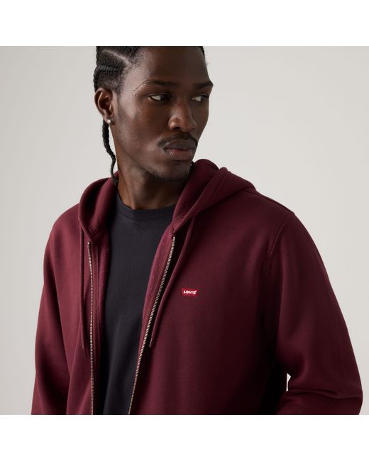 Levi's Red Zip Up Hoodie for men