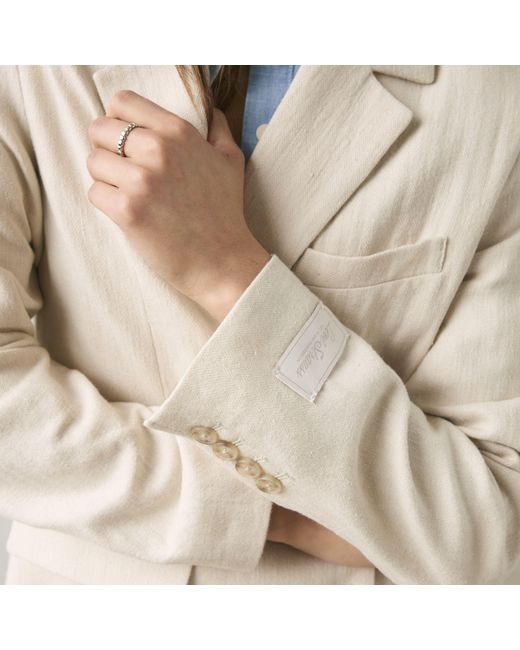 Levi's Stella Relaxed Blazer Van Katoen En Linnen in het Natural