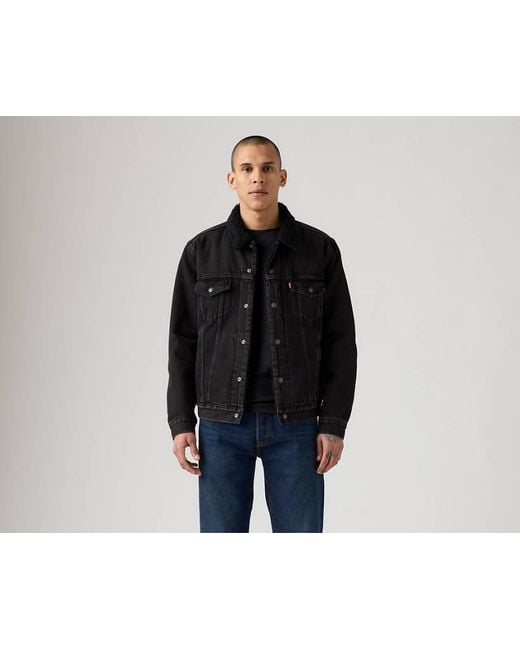 Trucker Jacket Type Iii Sherpa Levi's de hombre de color Black