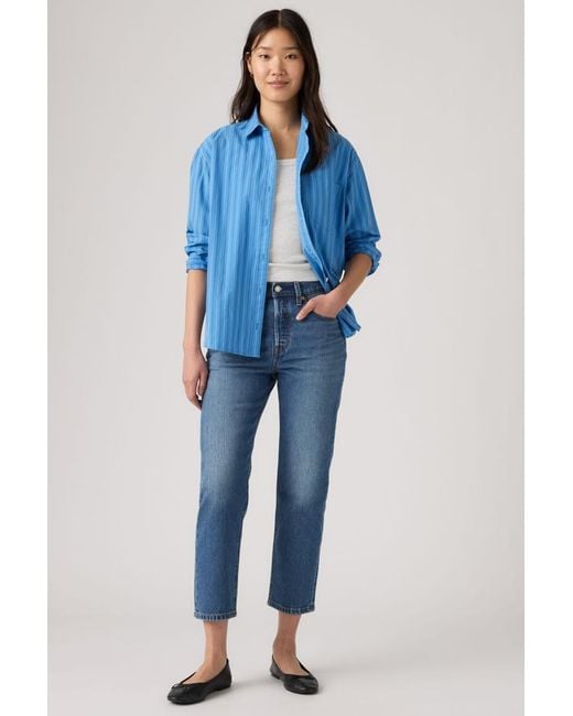 Levi's Blue 501 Original Cropped Jeans