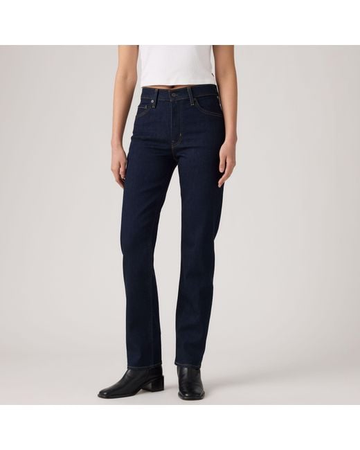 Levi's Blue 722 High Rise Slim Jeans
