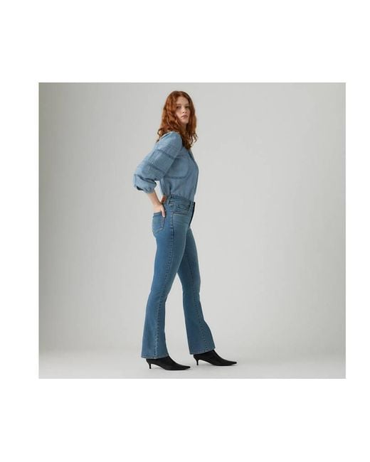 Jeans 725 Bootcut A Vita Alta di Levi's in Blue