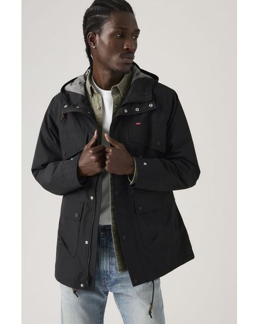 Levi's Black Marina Utility Parka for men