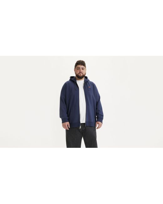Levi's Black New Original Zip Up Hoodie (Big & Tall) for men