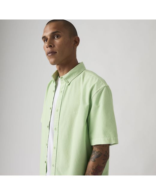Levi's Green Short Sleeve Authentic Button Down Shirt for men