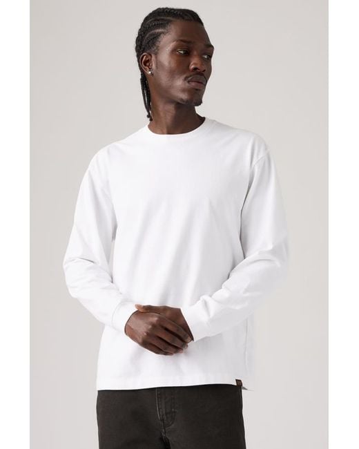 Levi's White Long Sleeve Workwear Tee for men