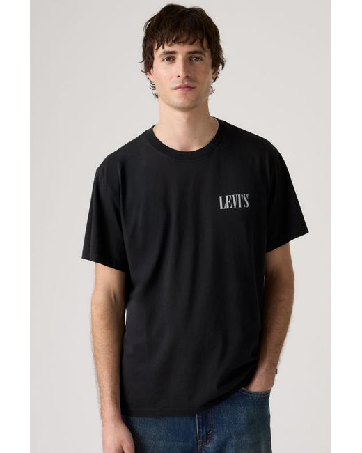 Levi's Black Relaxed Fit Graphic Tee for men