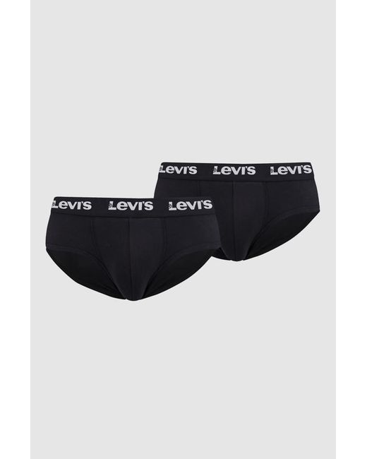 Levi's Black Repeat Logo Brief 2 Pack for men