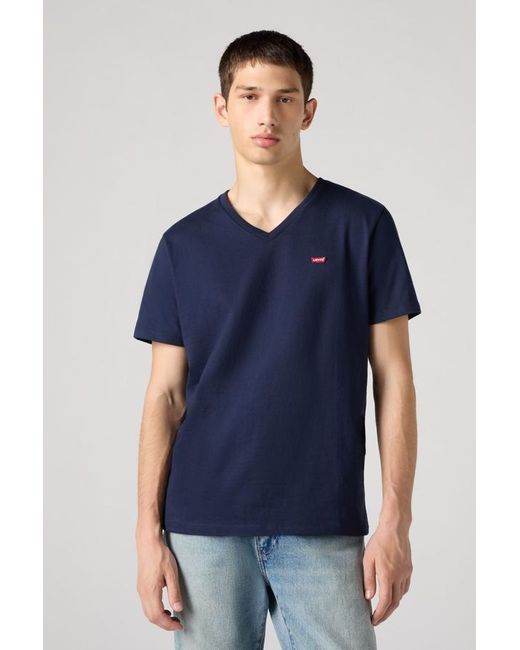 Levi's Original Housemark T Shirt in het Blue voor heren