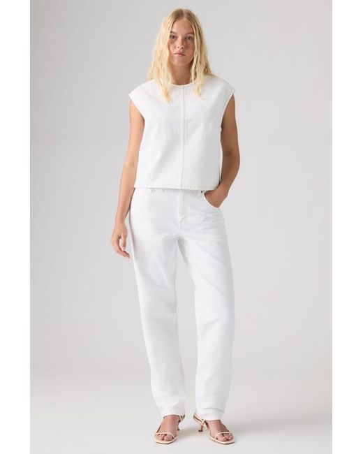 Levi's White Loose Taper Jeans