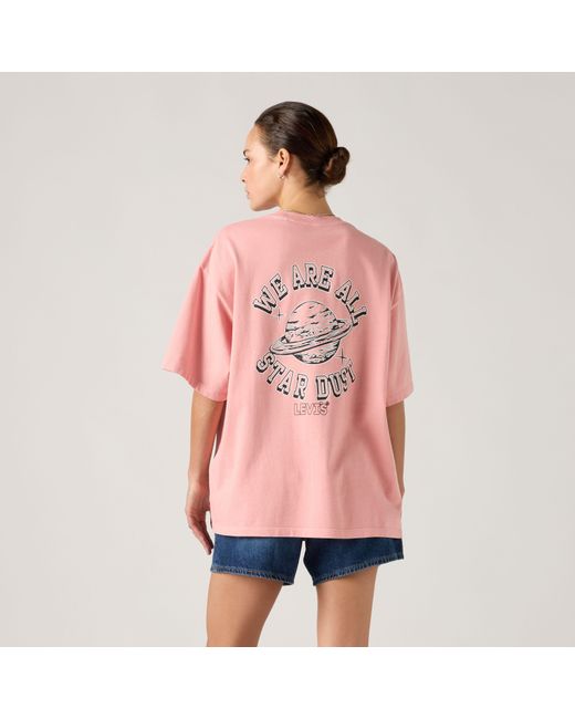Graphic Short Stack Tee Levi's de color Pink