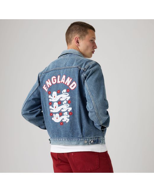 Levi's Blue England Football Type Ii Trucker Jacket for men