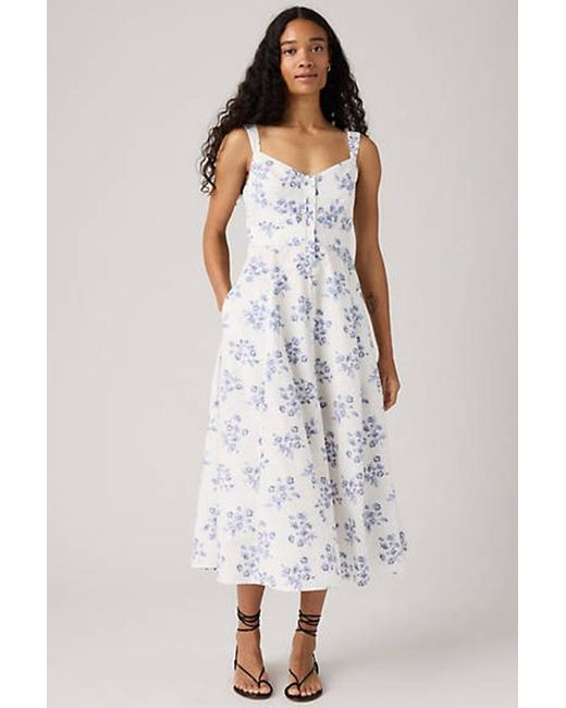 Levi's White Ravina Midi Dress