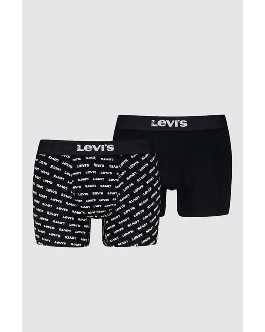 Levi's Black Logo Boxer Brief 2 Pack for men