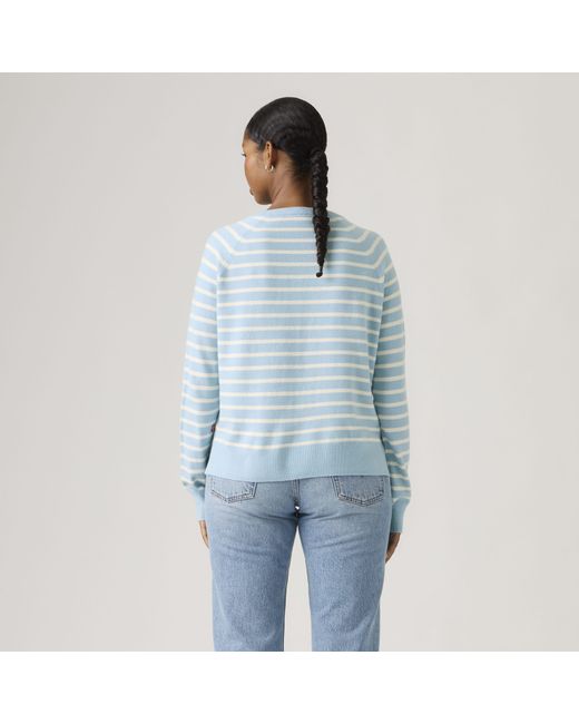 Levi's Superzachte Sweatertrui Met V Hals in het Blue
