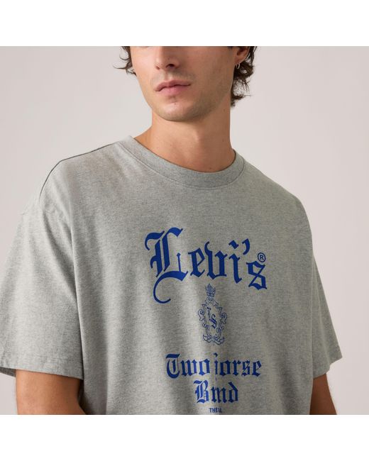Levi's Gray Graphic Boxy Tee for men