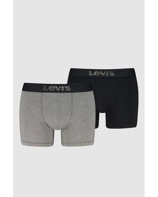 Levi's Black Opt Iii Boxer Brief 2 Pack for men