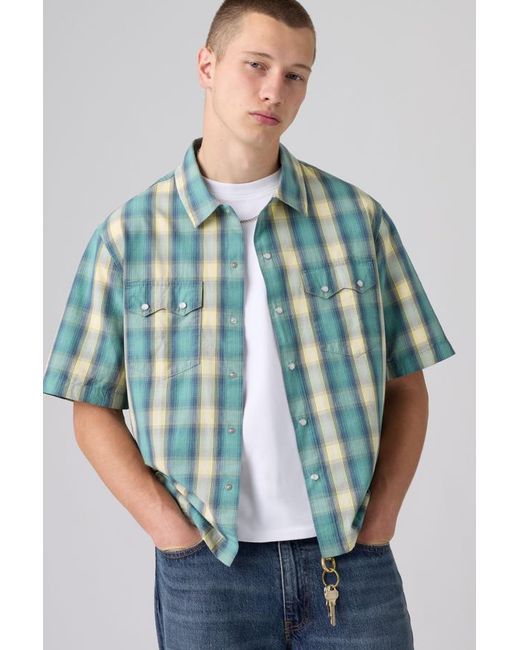 Levi's Green Short Sleeve Boxy Western Lightweight Shirt for men