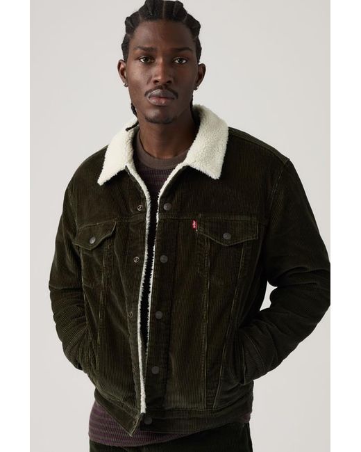 Levi's Black Corduroy Type Iii Sherpa Trucker Jacket for men