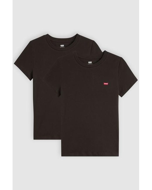 Levi's Black Perfect V Neck Tee (2 Pack)