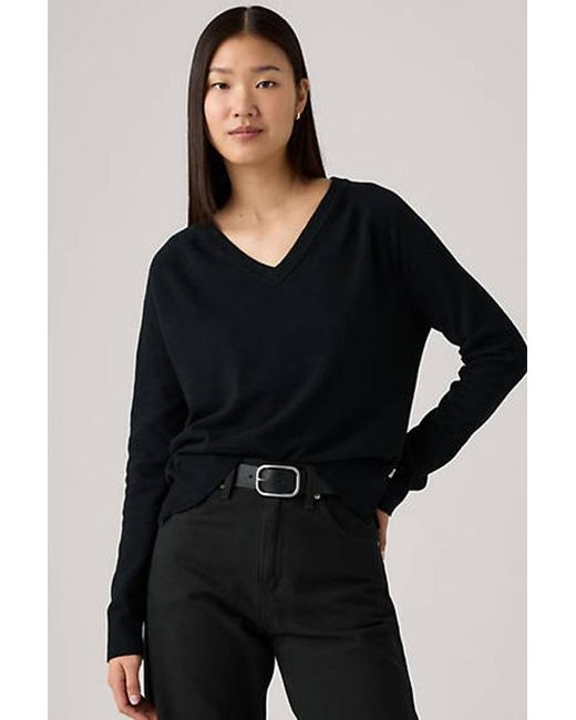 Levi's Supersoft Cardigan Met V Hals in het Black
