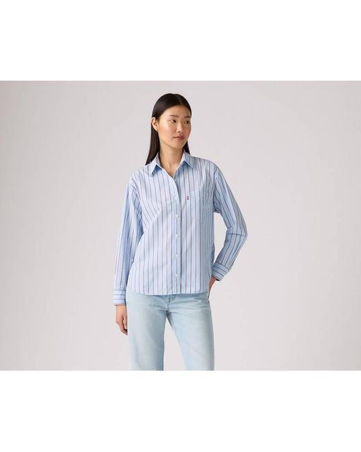 Camicia Harlie Boyfriend di Levi's in Blue
