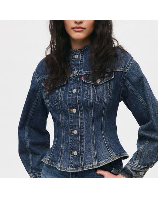 Levi's Blue Sculpted Trucker Jacket