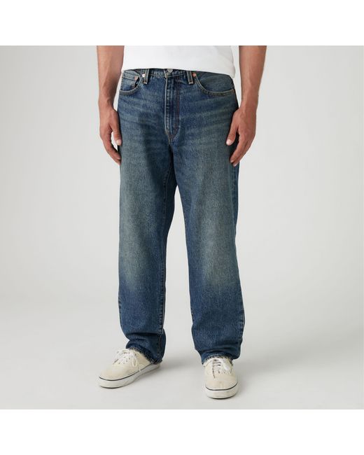 Levi's Blue 568 Loose Straight Jeans for men