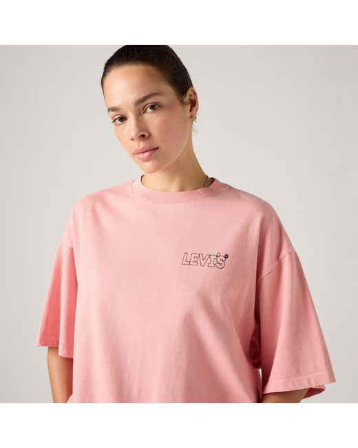Graphic Short Stack Tee Levi's de color Pink