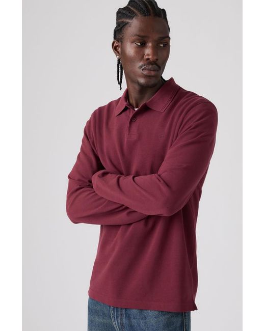 Levi's Red Long Sleeve Original Polo for men
