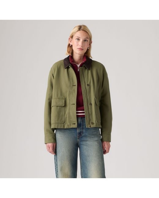 Bree Cropped Chore Jacket Levi's de color Green