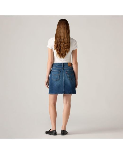 Levi's Mid Thigh Rok in het Blue