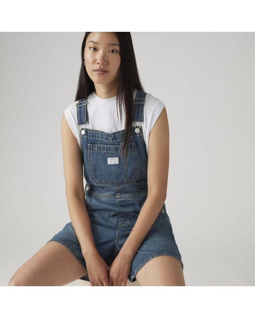 Levi's Blue Utility Lightweight Shortalls
