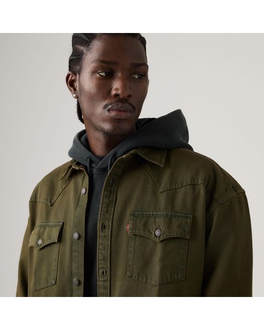 Levi's Green Denamore Western Overshirt for men