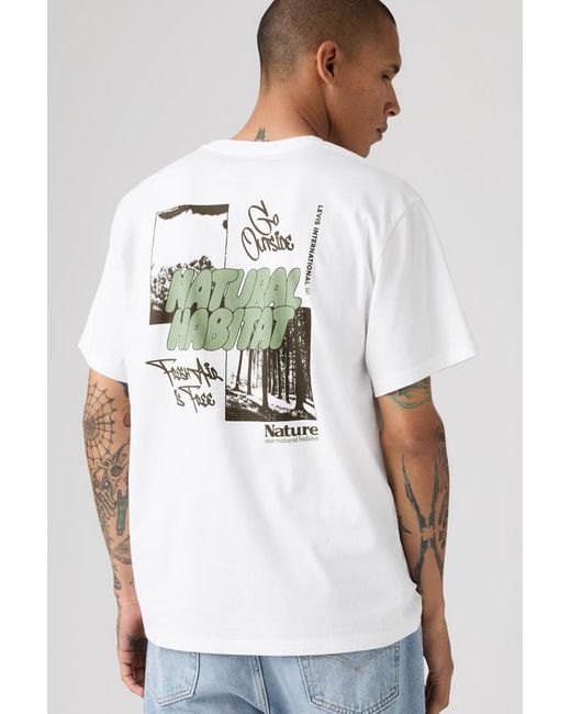 Levi's White Relaxed Fit Graphic Tee for men